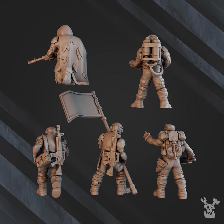 Green Hell Division Lead Detachment - Set of 5 | Grimdark | Sci-Fi Future | Tabletop Wargaming