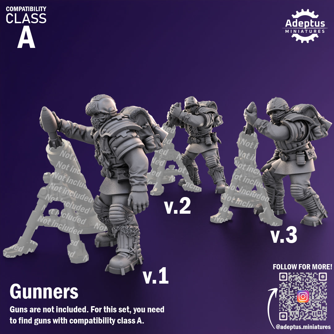 Heavy Weapons Team - Stormworn Troops - Set of 12 (heavy guns not included)