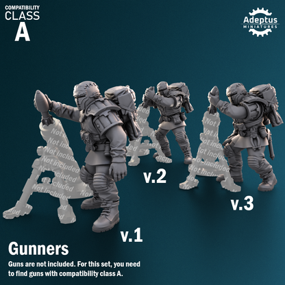 Heavy Weapons Squad - Winterline Forces - Set of 12 (heavy guns not included)