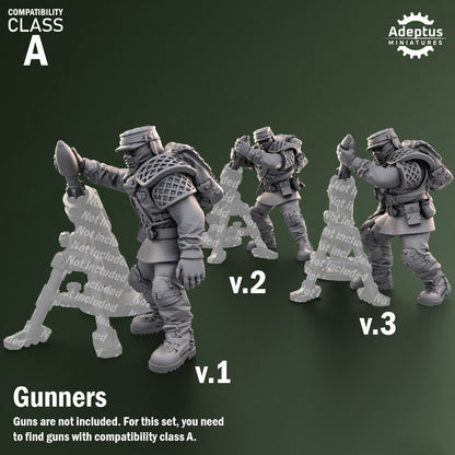 Heavy Weapons Team - Sunscorch Regiment - Set of 12 (heavy guns not included)