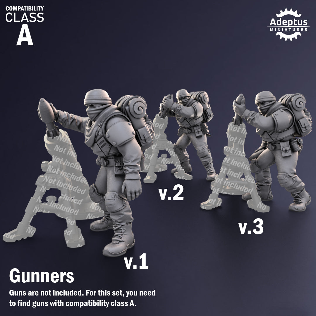 Heavy Weapons Team - Sandshroud Battalion - Set of 12 (heavy guns not included)