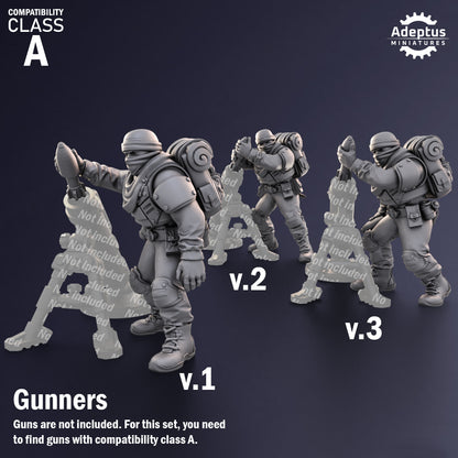 Heavy Weapons Team - Sandshroud Battalion - Set of 12 (heavy guns not included)