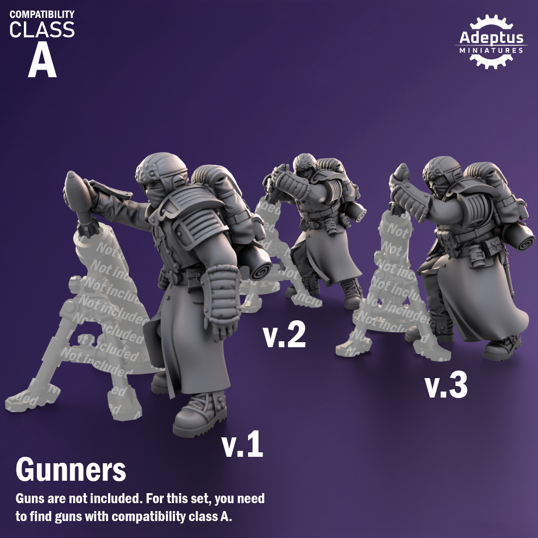 Heavy Weapons Team - Iceward Division - Set of 12 (heavy guns not included)