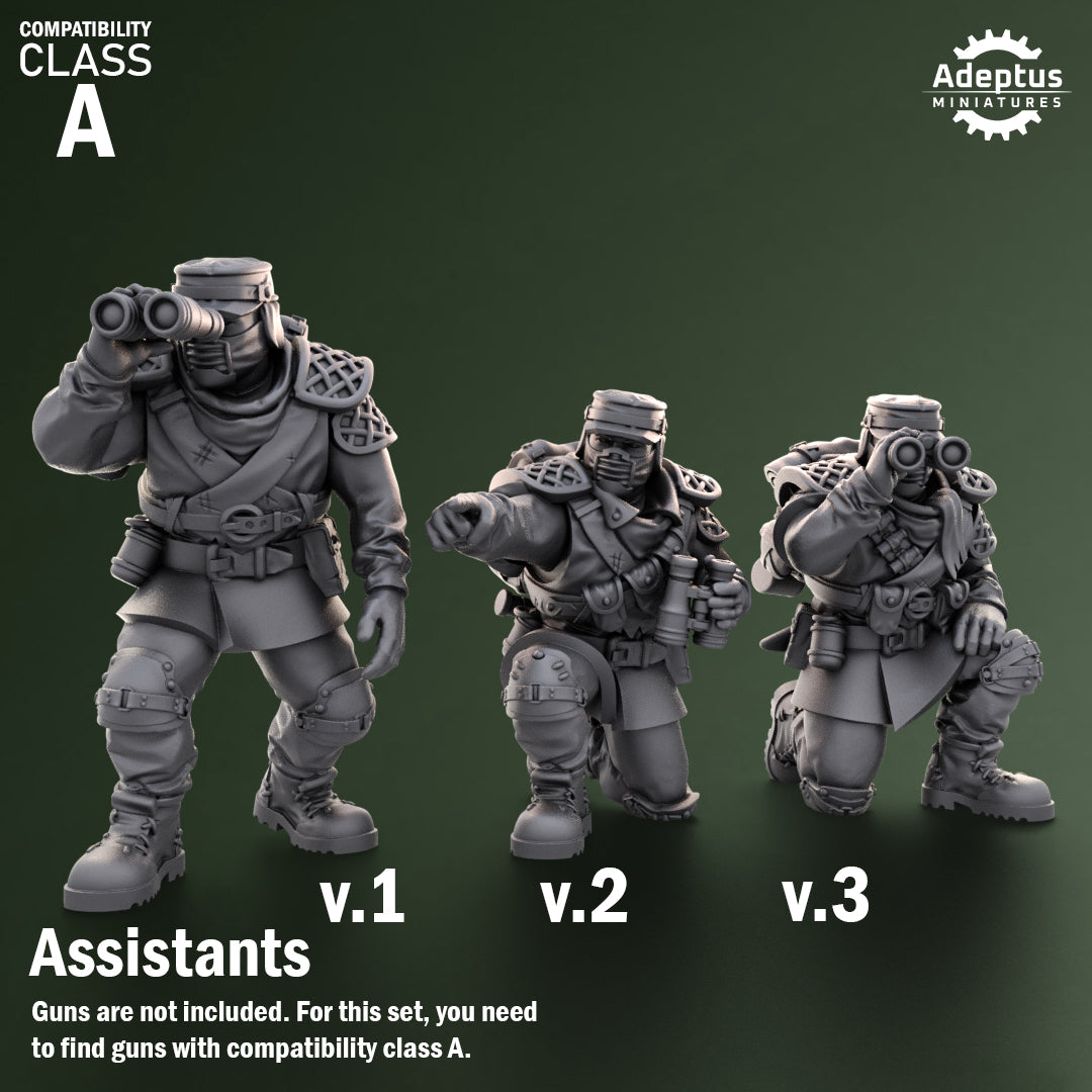 Heavy Weapons Team - Sunscorch Regiment - Set of 12 (heavy guns not included)