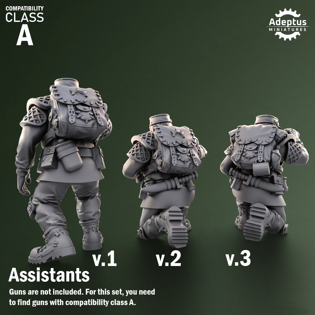 Heavy Weapons Team - Sunscorch Regiment - Set of 12 (heavy guns not included)