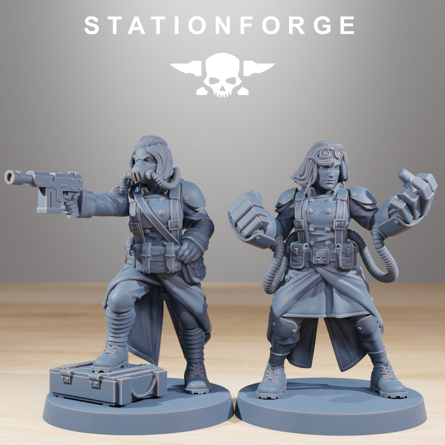 GrimGuard Sisters of War - Set of 10 | DnD Miniatures  | Wargame Proxy Minis | Sci-Fi | Cyberpunk