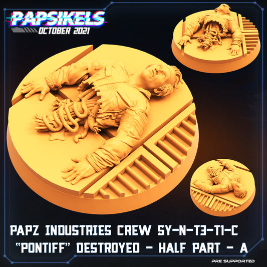 PAPZ Industries Crew Synthetic "Pontiff" Destroyed - Half Part - A  | Tabletop Miniature | Sci-Fi | Cyberpunk