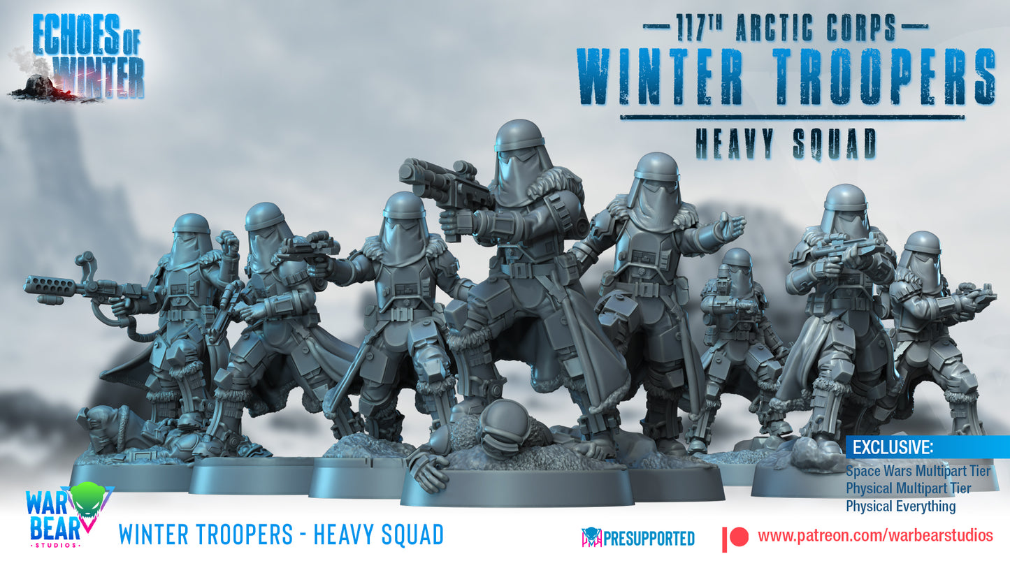 117th Arctic Corps Winter Troopers - Heavy Squad - Set of 8