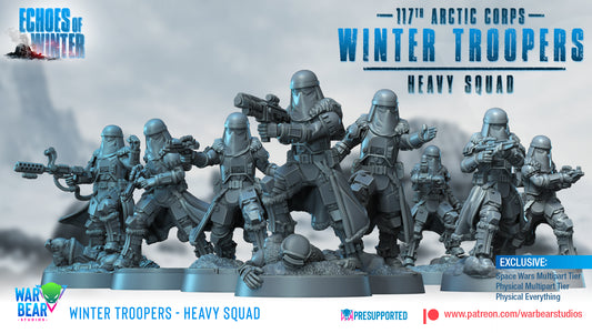 117th Arctic Corps Winter Troopers - Heavy Squad - Set of 8