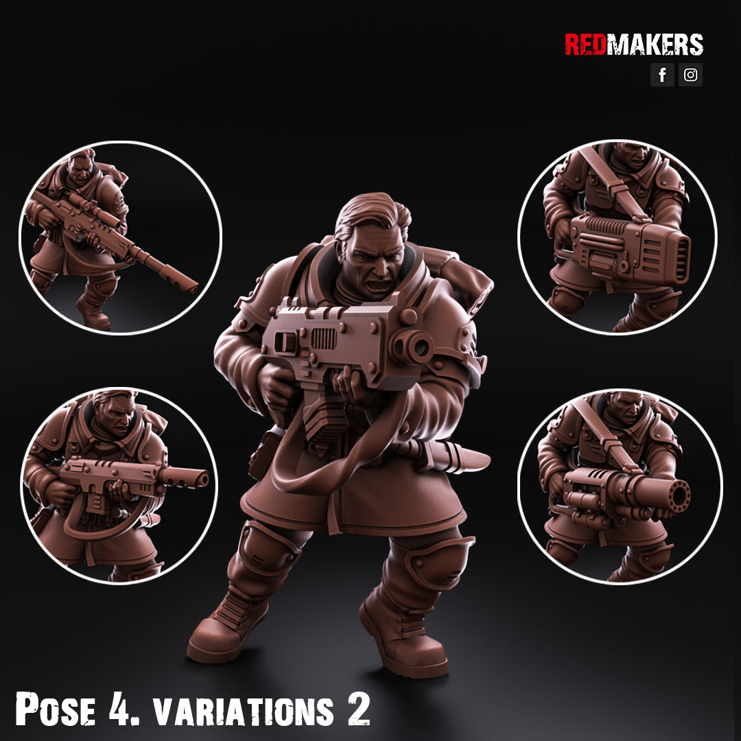 Shock Troops - Command Squad - Pose 4 - Set of 2