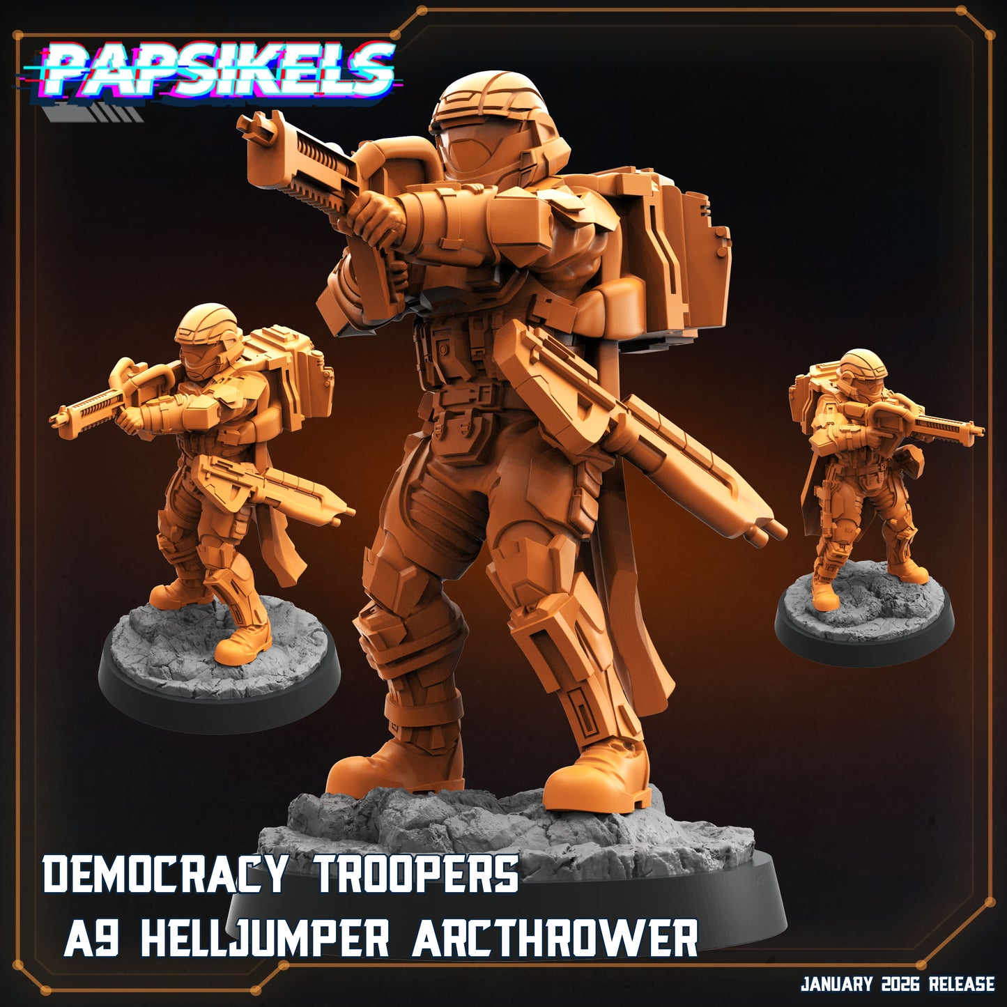 Democracy Troopers Recon Helljumper Arcthrower