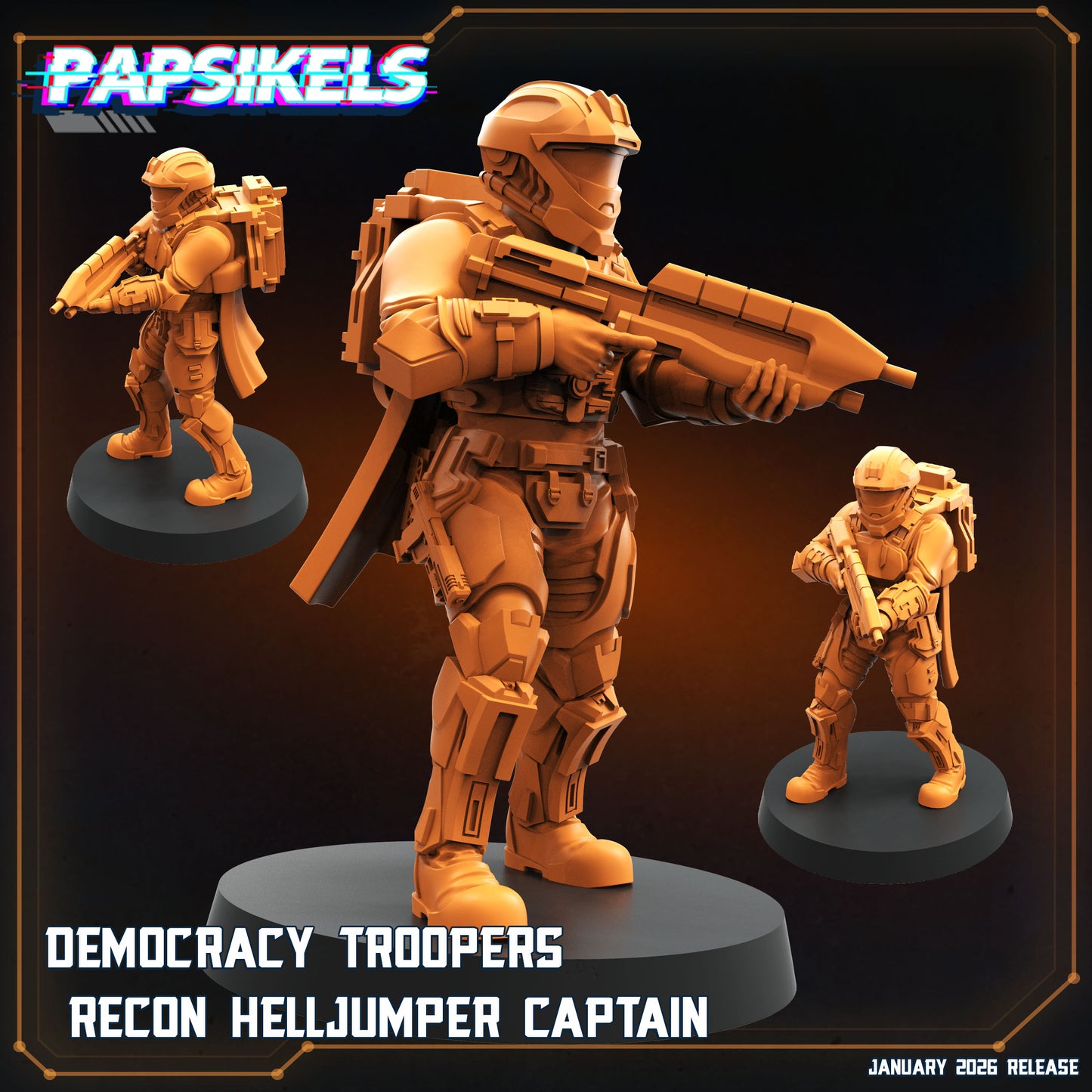 Democracy Troopers Recon Helljumper Captain