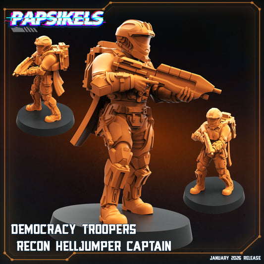 Democracy Troopers Recon Helljumper Captain