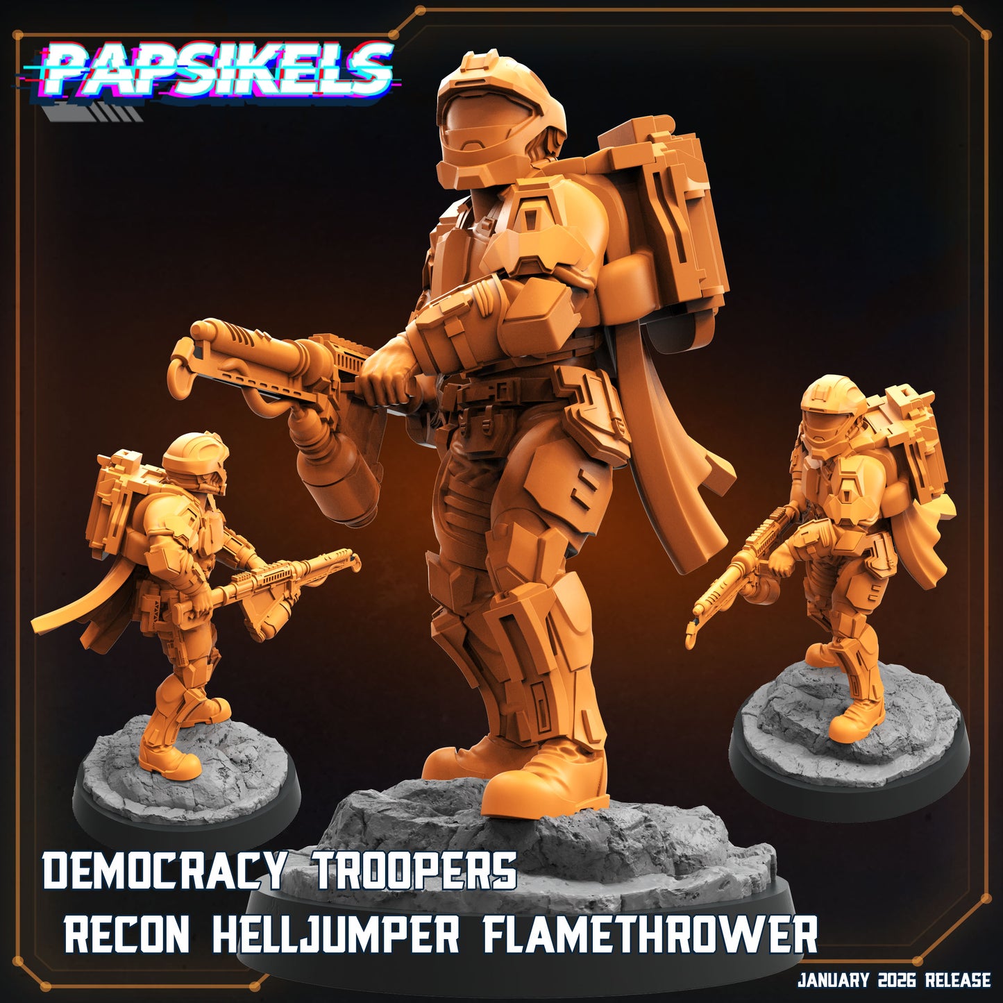 Democracy Troopers Recon Helljumper Flamethrower