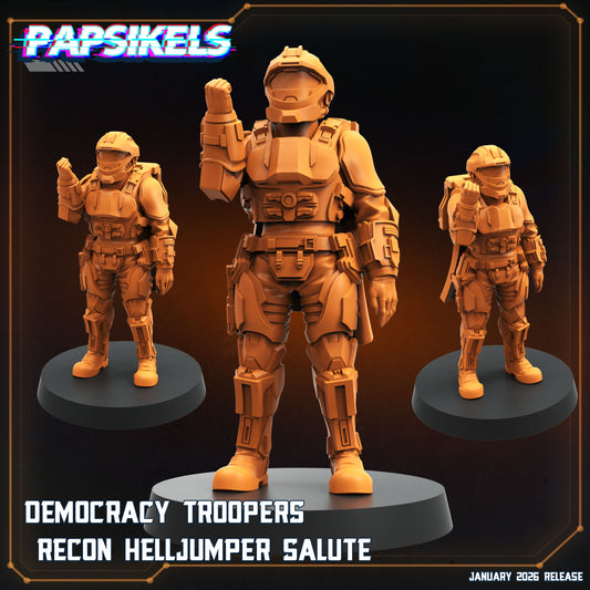 Democracy Troopers Recon Helljumper Salute