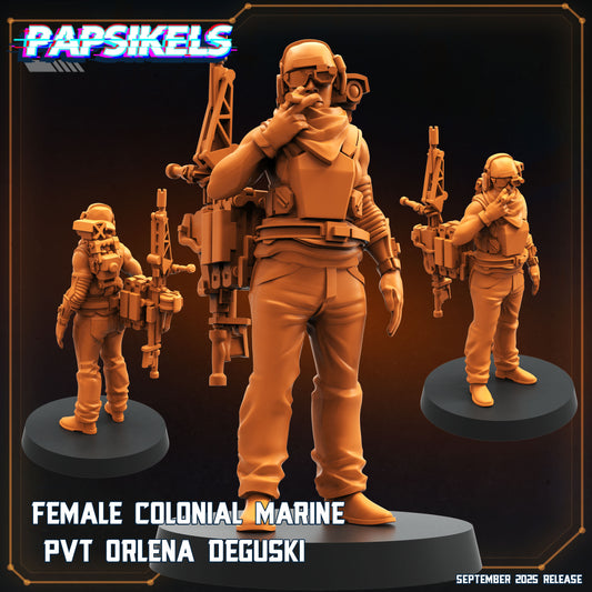 Female Colonial Marine PVT Orlena Deguski