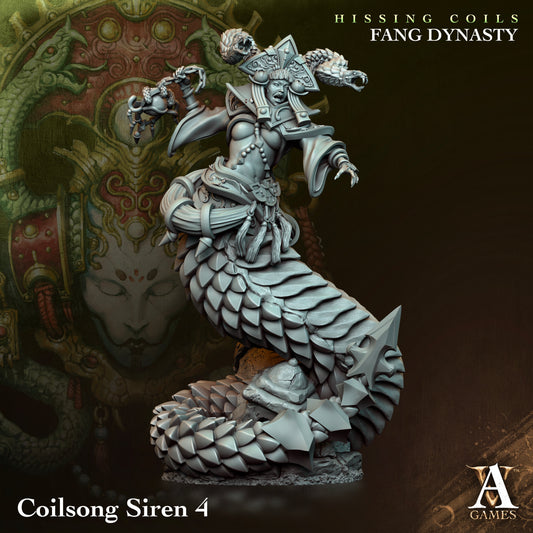 Coilsong Siren - v4 | DnD Miniatures | Tabletop Gaming Miniature | Fantasy-War Games