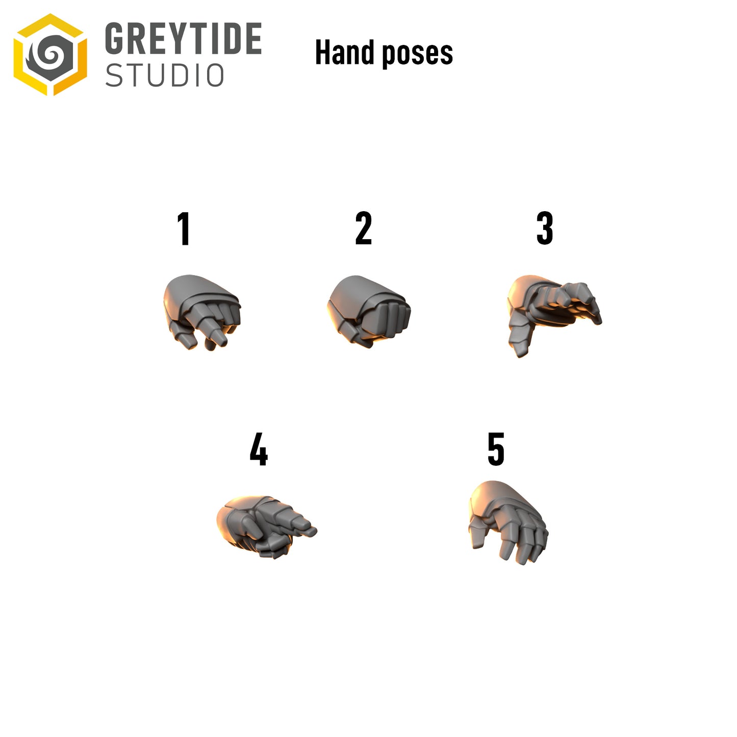 Bits - Anvil Warden Hands - Set of 5