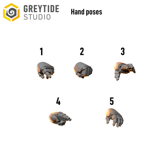 Bits - Anvil Warden Hands - Set of 5