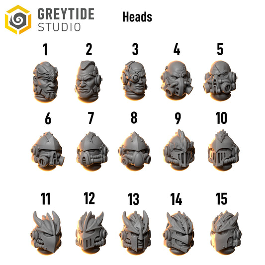 Bits - Anvil Warden Heads - Set of 15
