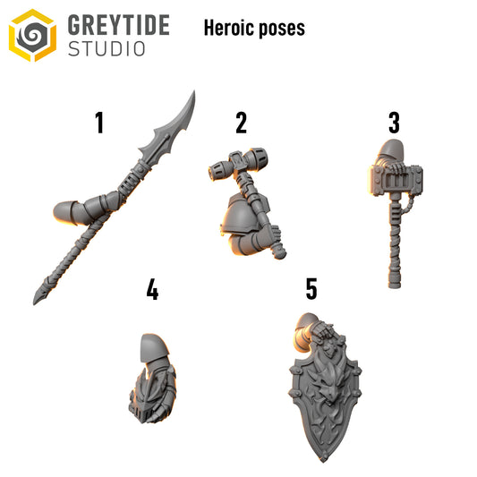 Bits - Anvil Warden Heroic Poses - Set of 5