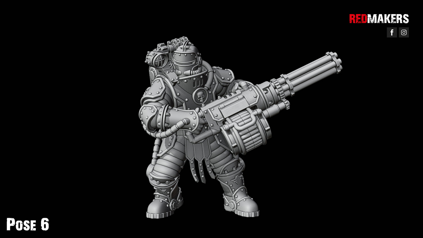Solar Guard - Squad with Power Axes and Rotor Cannons - Pose 6