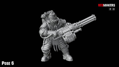 Solar Guard - Squad with Power Axes and Rotor Cannons - Pose 6