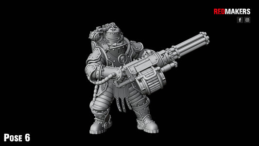 Solar Guard - Squad with Power Axes and Rotor Cannons - Pose 6