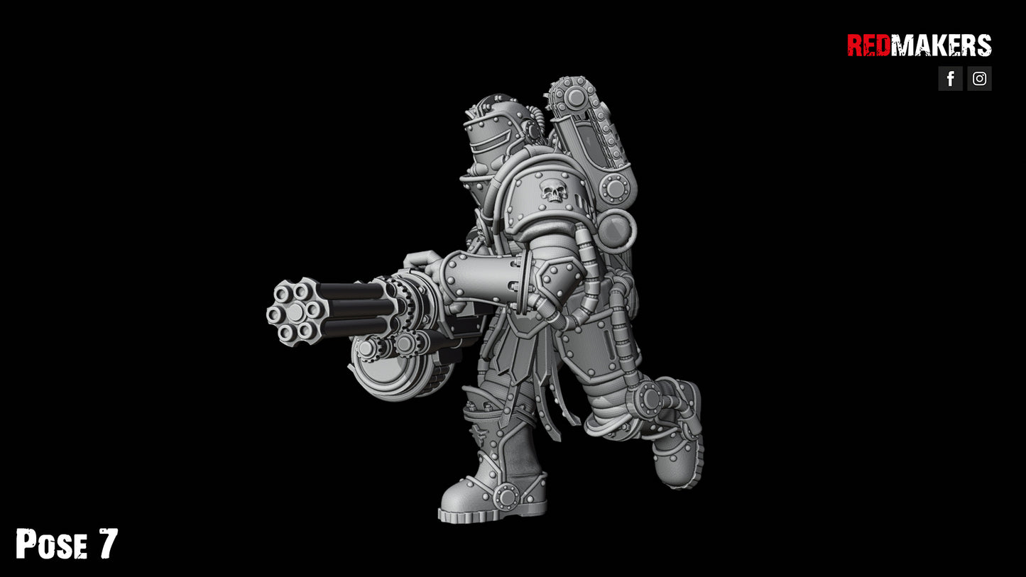 Solar Guard - Squad with Power Axes and Rotor Cannons - Pose 7