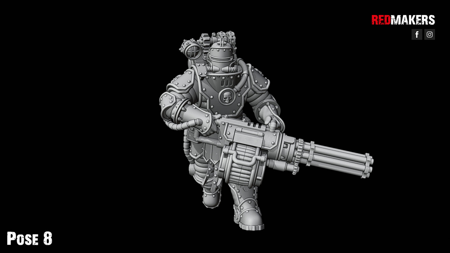 Solar Guard - Squad with Power Axes and Rotor Cannons - Pose 8