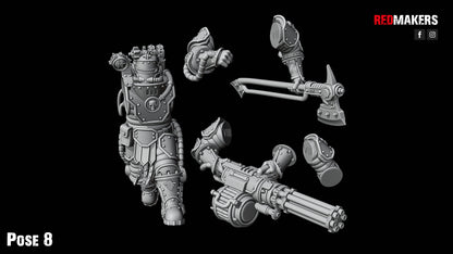 Solar Guard - Squad with Power Axes and Rotor Cannons - Pose 8