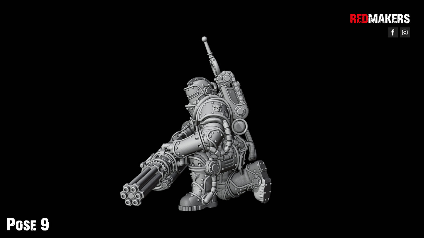 Solar Guard - Squad with Power Axes and Rotor Cannons - Pose 9