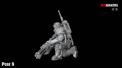 Solar Guard - Squad with Power Axes and Rotor Cannons - Pose 9