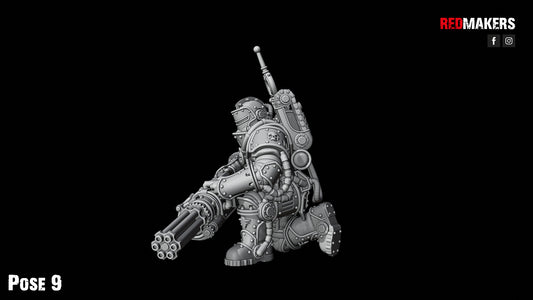 Solar Guard - Squad with Power Axes and Rotor Cannons - Pose 9