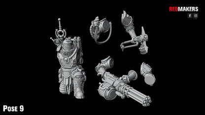 Solar Guard - Squad with Power Axes and Rotor Cannons - Pose 9