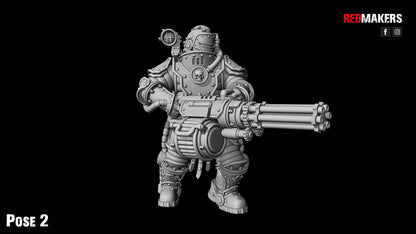 Solar Guard - Squad with Power Axes and Rotor Cannons - Pose 2
