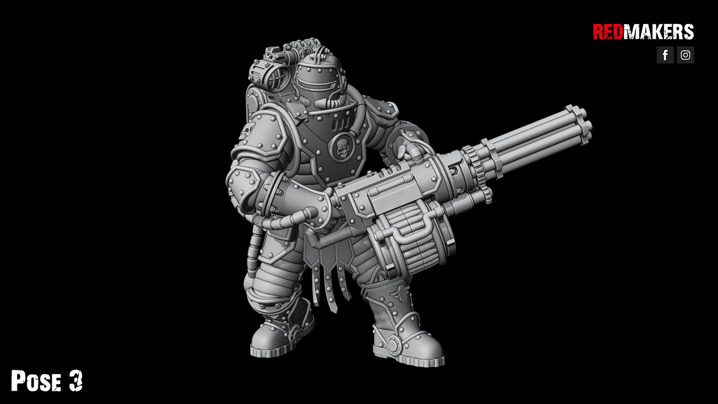 Solar Guard - Squad with Power Axes and Rotor Cannons - Pose 3