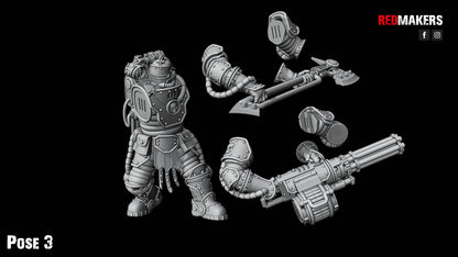 Solar Guard - Squad with Power Axes and Rotor Cannons - Pose 3