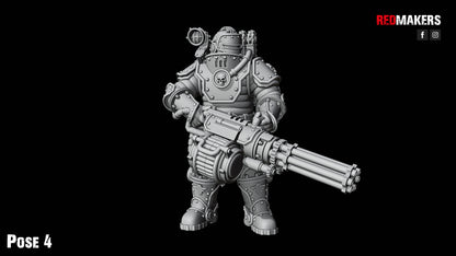 Solar Guard - Squad with Power Axes and Rotor Cannons - Pose 4