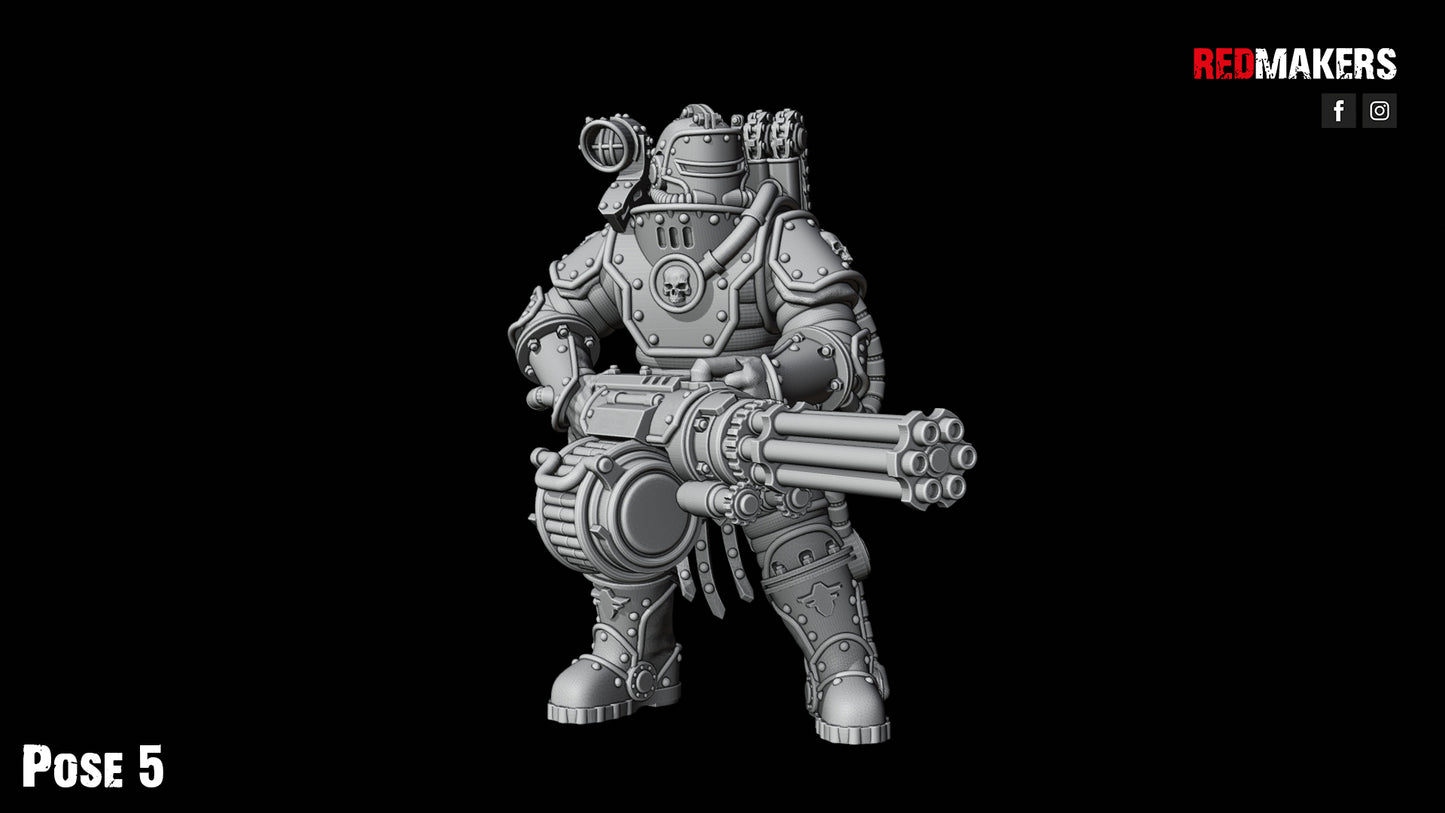 Solar Guard - Squad with Power Axes and Rotor Cannons - Pose 5
