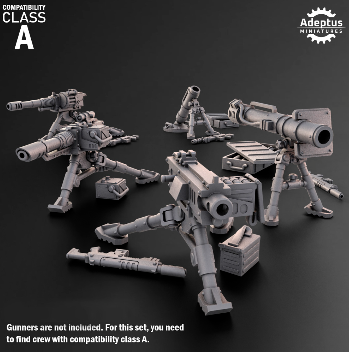 Heavy Weapons - Imperial Guard - Class A - Set of 5 (no crew)