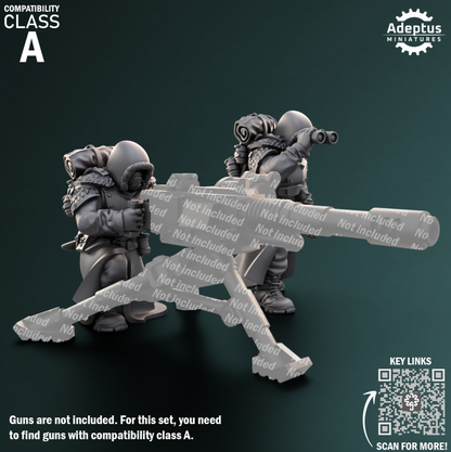 Heavy Weapons Team - Frostguard Regiment  - Set of 12 (heavy guns not included)