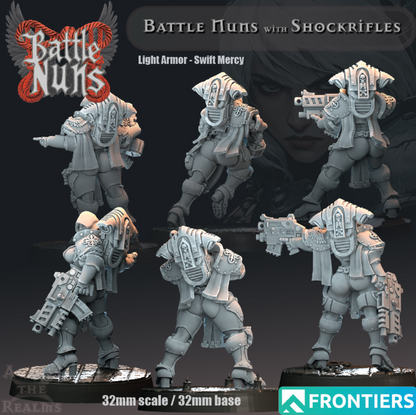 Battle Nuns with ShockRifles - Light Armor - Set of 6