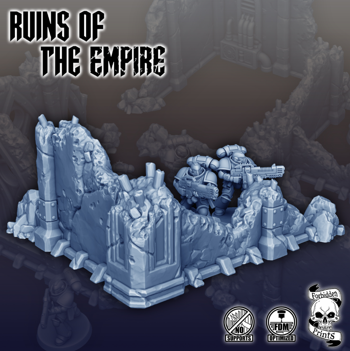 Ruins & Debris - Corner Wall - 04 - Ruins of the Empire