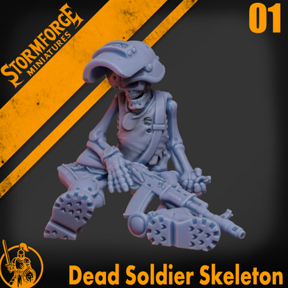 Radiation Zone - Dead Soldier Skeleton - 01 (unpainted)