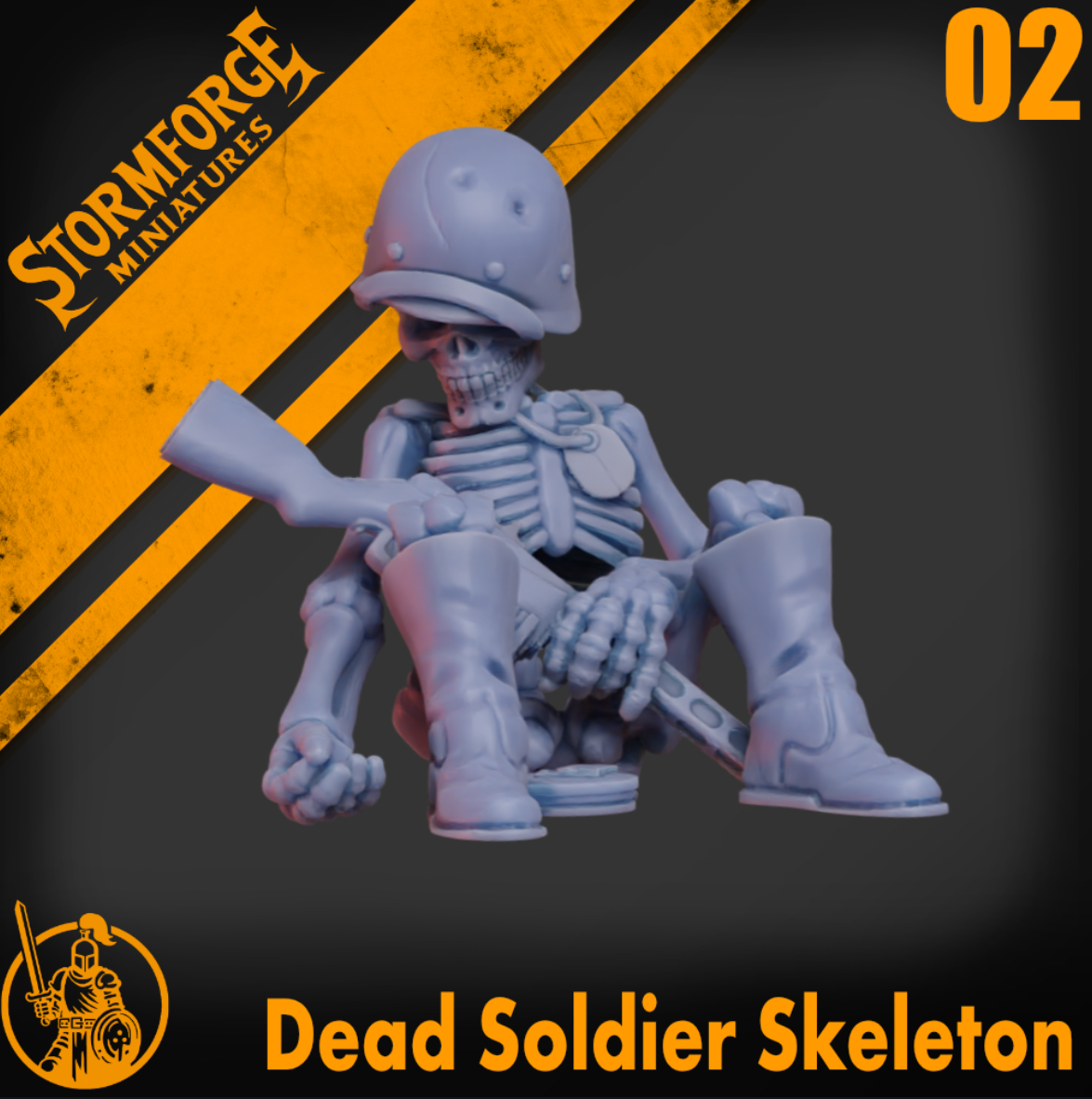 Radiation Zone - Dead Soldier Skeleton - 02 (unpainted)