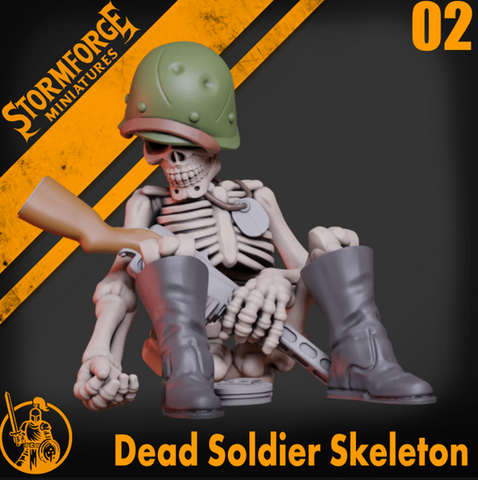 Radiation Zone - Dead Soldier Skeleton - 02 (unpainted)