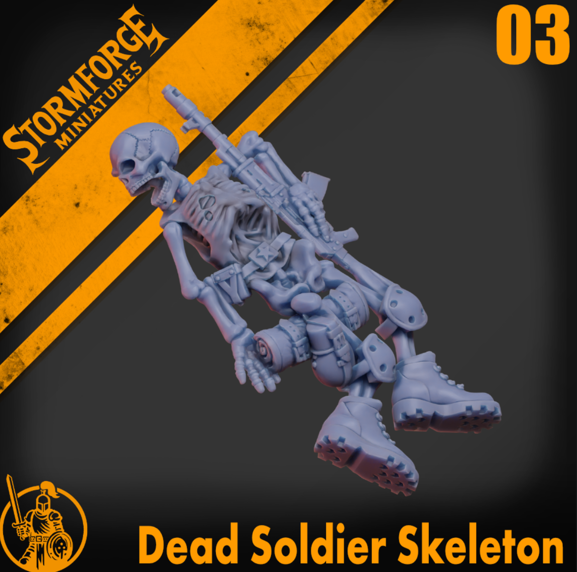 Radiation Zone - Dead Soldier Skeleton - 03 (unpainted)