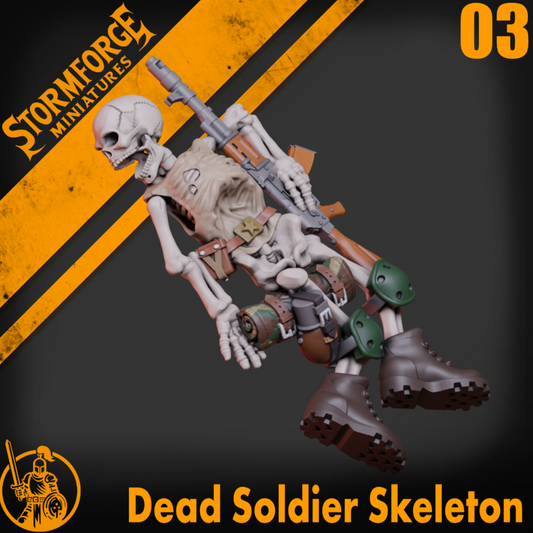 Radiation Zone - Dead Soldier Skeleton - 03 (unpainted)