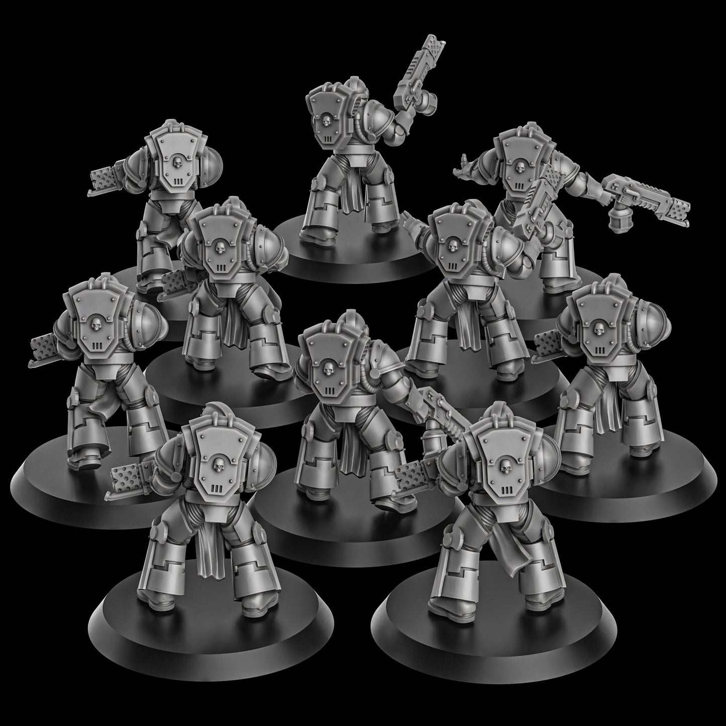 Space Knights Team Ignitium - Set of 10 | Grimdark | Sci-Fi Future | Tabletop Wargaming
